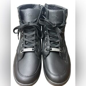 Harley Davidson Men's Bridges Black Leather High Top Sneakers Shoes Size 12M